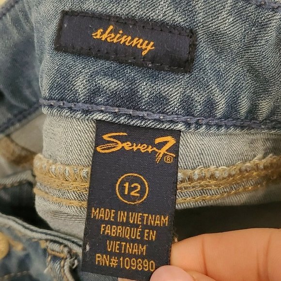 Seven7 Skinny Capri Jeans Women's Size 12 Mid-rise - Picture 6 of 8